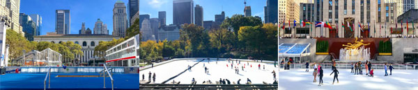 Piste di pattinaggio a New York